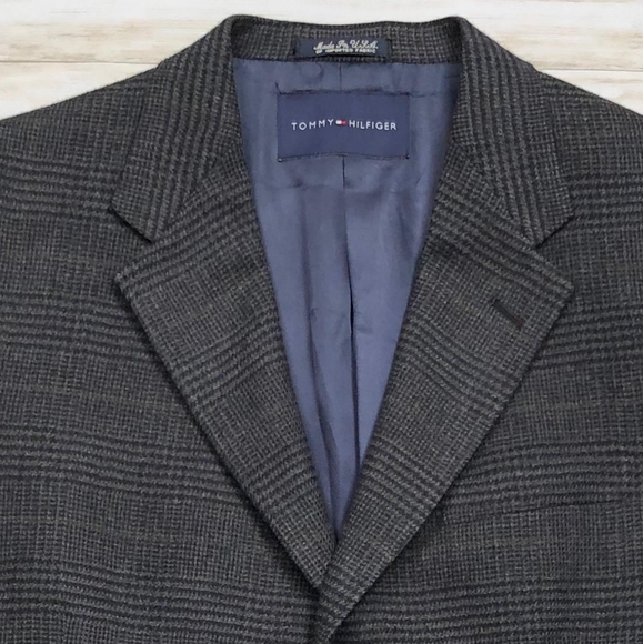 Tommy Hilfiger Tweed Plaid Sports Blazer Coat - Picture 5 of 6